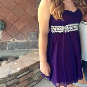 Strapless mini dress